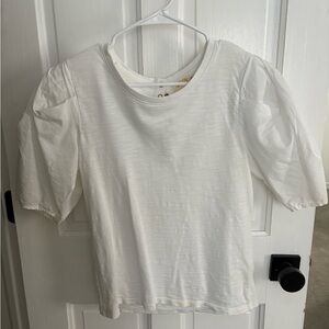 Nation LTD White Puff Sleeve Top